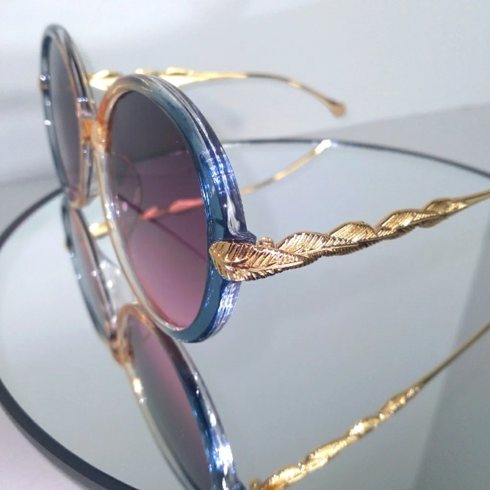 It's A New Day Blue Round Sunglasses - Picture 9 of 10